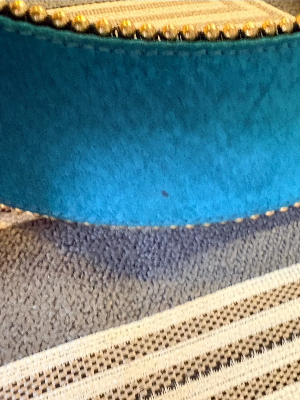 VTG Anne Klein Teal Blue Green Suede Belt Size M